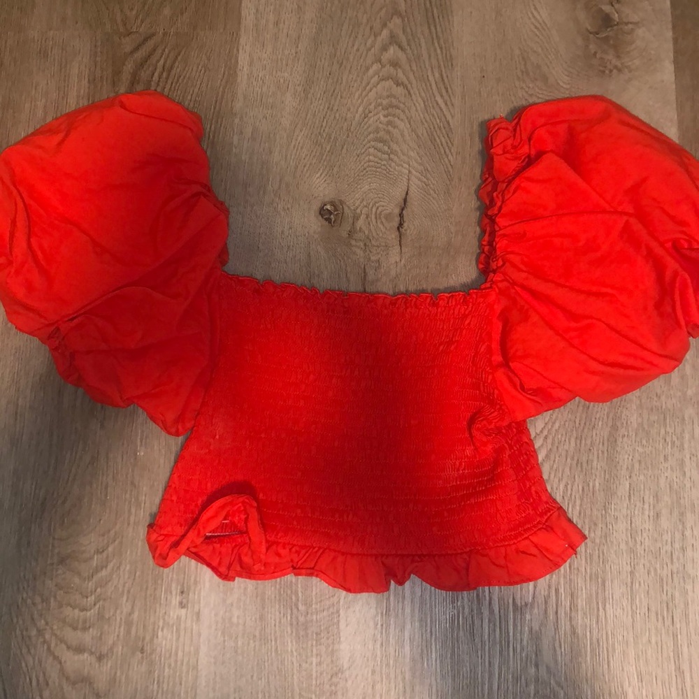 zara puff sleeve top